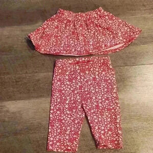 Green Dog Hearts & Stats Legging/Skirt Set